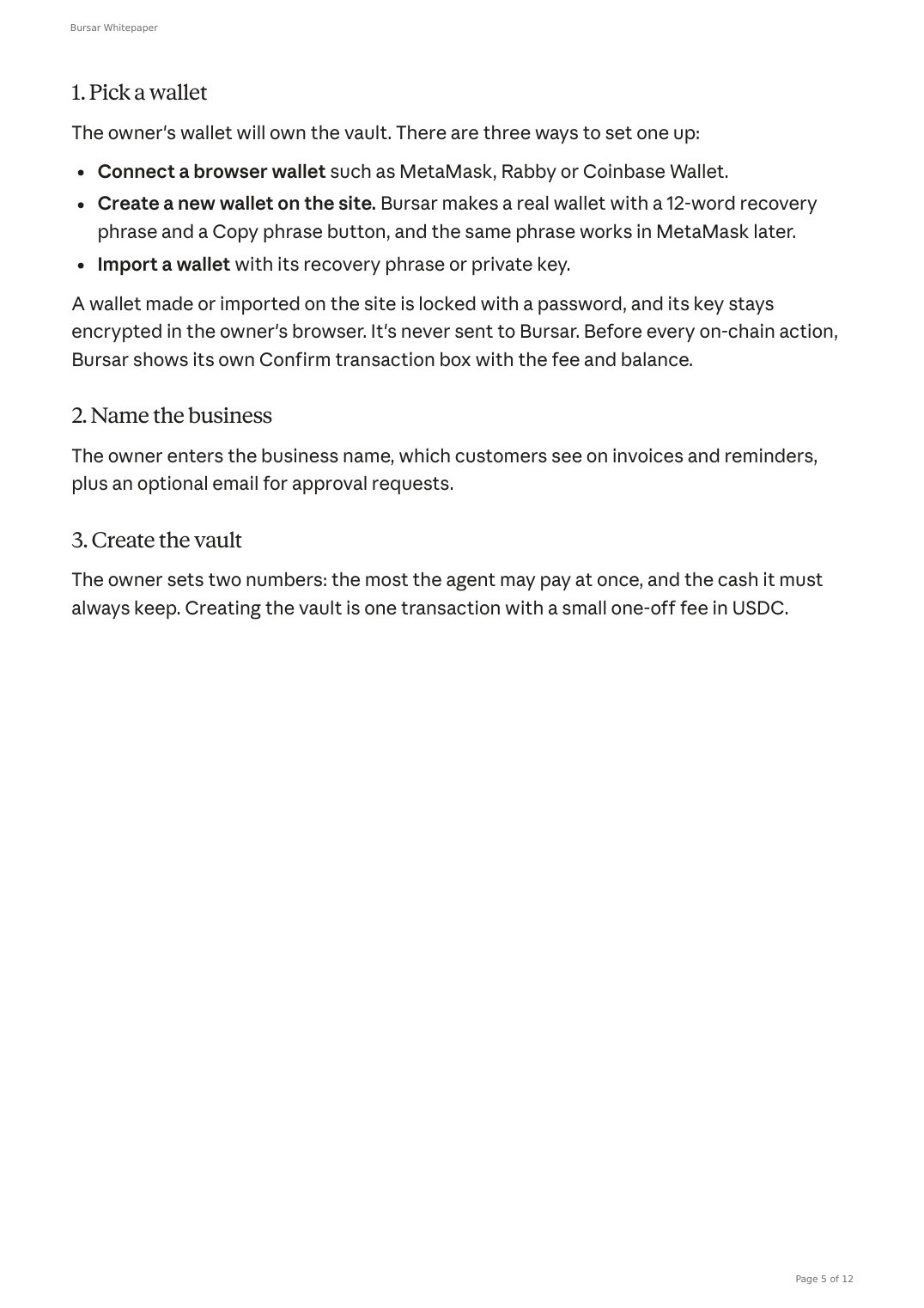 Bursar Whitepaper, page 5