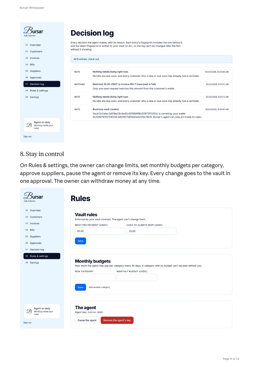 Bursar Whitepaper, page 9